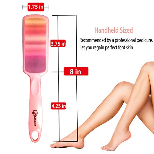 קובץ כף רגל צבעוני LINMO מסיר קלאוס, כלי פדיקור דו צדדי פדיקור לטיפול בכף הרגל כדי להסיר עור קשה