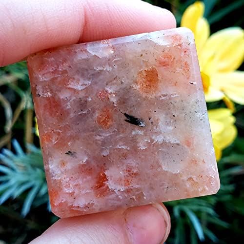 קוביית Sunstone Chakra Metaphysical Crystal Gemstone Chakra Crystal Crystal - Cube 2