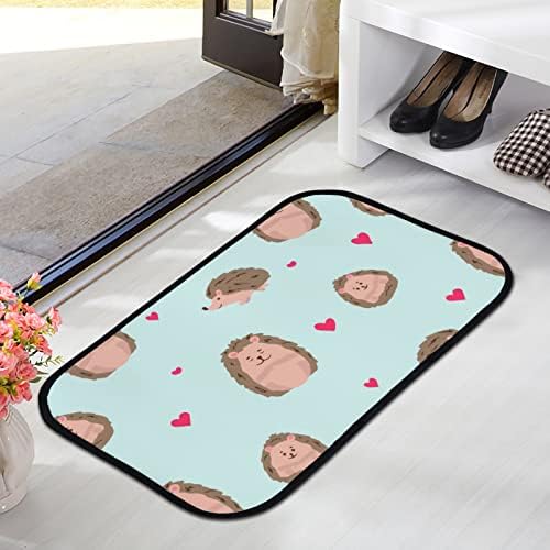 שטיח דלת אמבטיה רכה של וואנטסו שטיח קיפודים חמודים ולבבות שאינם מחליקים מחצלות כניסה של DOOTMAT לסלון אמבטיה