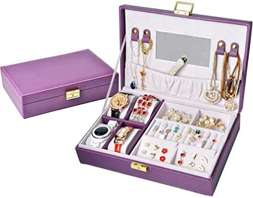 מארגן קופסאות תכשיטים ארון תכשיטים ארון עור תכשיטים קופסת תכשיטים בעבודת יד תיבת תכשיטים קופסאות
