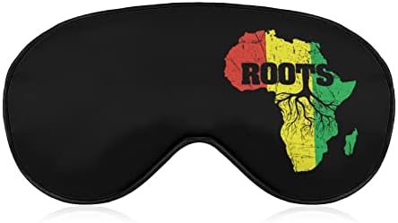 אפריקה מפת רגאיי ראסטה שורשים ישנים מסכת עיניים עיוורון עין חמוד גוון כריכה לילה מצחיק עם רצועה מתכווננת לנשים
