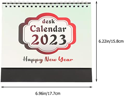 טופר שולחן פטקאו 2023 לוח השנה שולחן 1PC 17.7x15.8x8 סמ לוח שולחן עמד לוח שנה עומד לוח שנה עם לוח