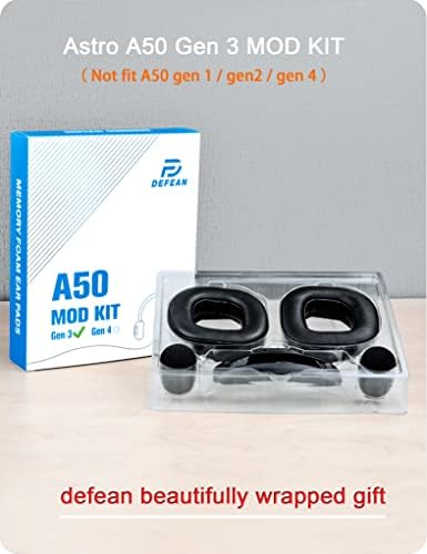 ערכת A50 Gen 3 Mod - Defean החלפת אוזניים אוזניים תואמים לאוזניות Astro A50 Gen 3, כריות אוזניים,