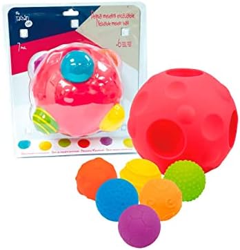 טצ'אן - כדור מטאוריטו גדול עם 5 כדורי מיני, מרקמים וצבעים שונים, גירוי מנוע עדין וחושים