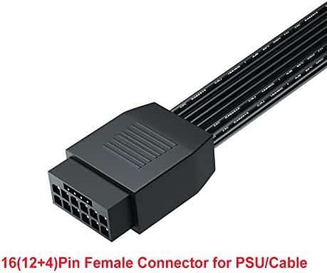Joyjom 12VHPWR מתאם 90 מעלות: 16AWG 16 סיכה זווית ימנית PCI-E 5.0 כבל הרחבה לכרטיס גרפי GPU 12+4pin