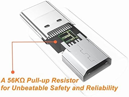מתאם USB-C של Arktek, סוג C ל- Micro USB Aapter Syncing and Conning Connecte Connector עם נגדי 56K עבור S20