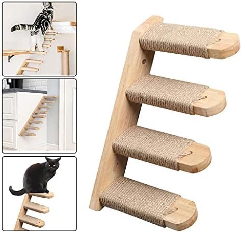גרט קיר רכוב חתולי טיפוס סולם עץ מדרגות לחיות מחמד ריהוט חתלתול קיר מדף סט חתולי מוט עץ שריטות