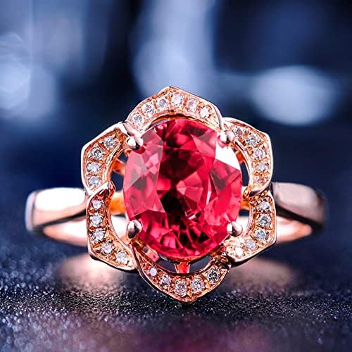 גבירותיי טבעת אופנה עלה טבעת מתנת טבעת יום אדום זירקון הצעת האהבה טבעות טבעות בני