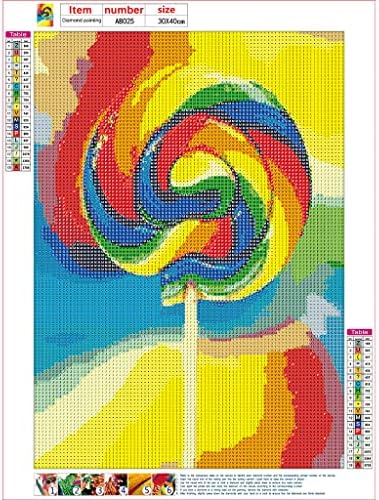 Anbys Lollipops צבעוניים ערכות ציור יהלומים למבוגרים ילדים מתחילים DIY DIY מלא מקדחה עגולה ערכות