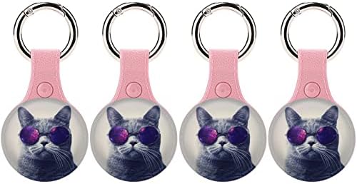 מגניב חתול מקרה עבור איירטאג עם מחזיק מפתחות מגן כיסוי אוויר תג מאתר גשש אביזרי מחזיק עבור מפתחות תרמיל