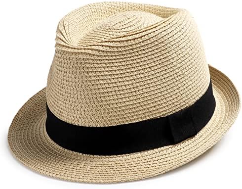 נשים קצר ברים קש שמש כובע פדורה טרילבי כובע פנמה גברים להפשיל לארוז כובעי חוף