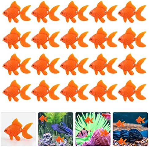 50 יחידות מלאכותי מזויף דגים, מלאכותי דג זהב קישוט מיני דגי דגם נע צף מזויף דגי אוקיינוס בעלי