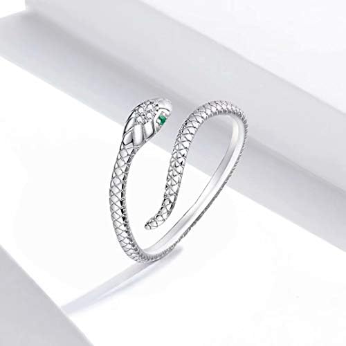 מתנות נחש טבעת מתכוונן טבעות לנשים סטרלינג כסף 925 טבעת דראקו מאלפוי טבעת נחש מתנות גברים נשים גותי