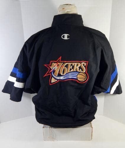 1998-99 פילדלפיה 76ers ג'ורג 'לינץ' 9 משחק הונפק ז'קט שחור 48 055 - משחק NBA בשימוש