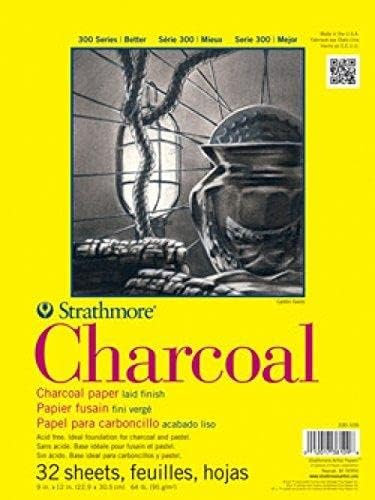 Strathmore 300 סדרת נייר נייר פחם, דבק Bound, 18x24 אינץ ', 24 גיליונות - נייר אמנים למבוגרים וסטודנטים - פחם