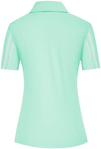 ג'ק סמית 'נשים חולצות פולו גולף חולצות שרוול קצר בכושר יבש חולצות טניס עם רוכסן פולוס S-XXL