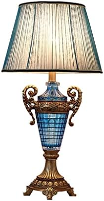 Ylyajy רטרו סגנון אירופי מנורת שולחן זכוכית שרף מנורת דקורטיבית מנורת מיטה מנורת תאורה דקורטיבית מנורת שולחן