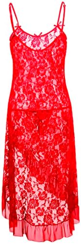 Kcjgikpok הלבשה תחתונה הכי סקסית לנשים סקסיות סקסיות גדולות תחתונים לבוש תחתונים תחרה רוז חצאית ארוכה