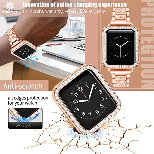 Top4cus אבות יום מתנה תואמת למארז שעון אפל 42 ממ: Iwatch Diamond Protecting Cover Cover Sluist