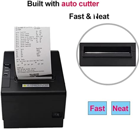 עם דיסק U קבלת 80 ממ מדפסת תרמית מדפסת בלוטות 'אלחוטית חותך אוטומטי 3 אינץ' שטר כרטיס תואם ל- WIN