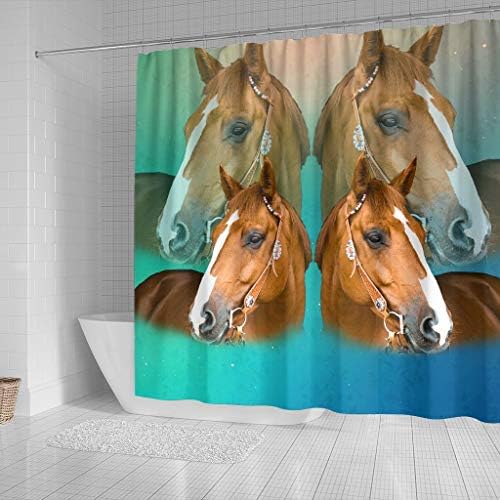 Pawlion וילונות מקלחת הדפס סוס מדהים