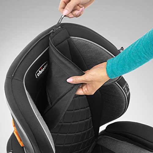 צ ' יקו קידפיט זיפ פלוס חגורת 2 ב -1-מושב בוסטר לרכב, מושב בוסטר גב ללא גב וגבוה, לילדים מגיל 4