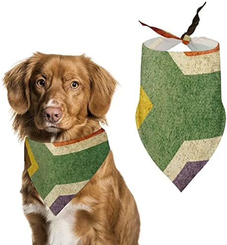 בציר דרום אפריקה דגל כלב בנדנה לחיות מחמד צעיף משולש ליקוק מודפס מטפחת אבזרים
