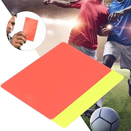 5 קביעת כדורגל קלף אדום וצהוב, שופט כדורגל ספורט כדורגל אזהרת אזהרה ופליטה שנקבעו לכלי שופט משחק כדורגל