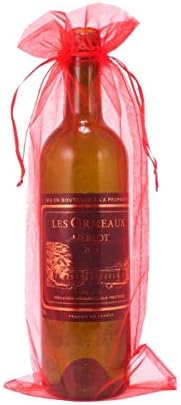 שקית מתנה ברורה של קאבילוק 10 יחידות אורגנוזה בקבוק יין שקיות מתנה שקיות תושב יין כיסוי בקבוק כיסוי שימוש מחדש
