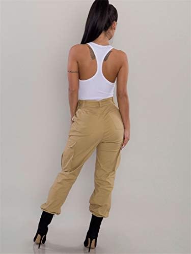 מכנסי טרנינג מותניים גבוהים המותניים המותניים רצים מכנסי אימון רחבים משקל קל משקל עם מכנסי טרקלין