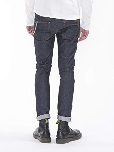 נודי ג'ינס גודרים של גברים טים ג'ין בשחור קר יבש