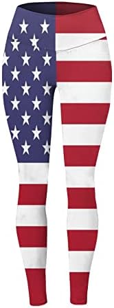 4 ביולי חותלות לנשים אמריקאי דגל גבוהה מותן יוגה אימון חותלות אולטרה רך למתוח קומפי ספורט כושר מכנסיים