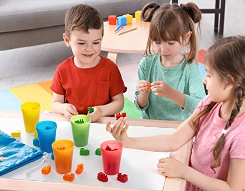 Play Brainy ™ צבעוני ספירה וספינות רכבות - רכבות מיון חינוכיות מהנות עם כוסות מיון צבעים - צעצוע מונטסורי