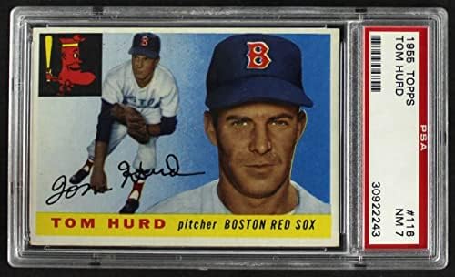 1955 Topps 116 טום הרד בוסטון רד סוקס PSA PSA 7.00 Red Sox
