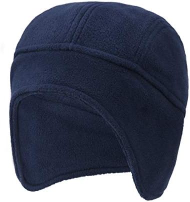 כובע גולגולת Llmoway עם דפי אוזניים, כובעי כפה פליס רך וחורף חורף
