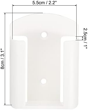 מחזיק שלט רחוק של Patikil, 3 חבילות אורך 2.2 אינץ 'רכוב קיר רכוב על תיבת מארז עם ברגים לבקר מזגן, לבן