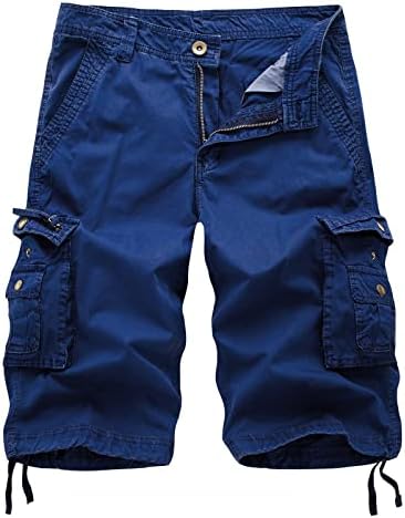 קינגוגו טרנדי מגברים מטען מכנסיים קצרים רוכסן מכנסי עבודה מכנסיים קצרים מכנסיים רגילים מכנסיים