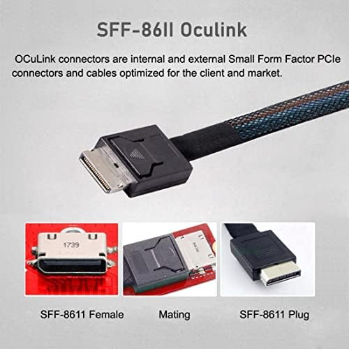 Chenyang Cy M.2 ל- SFF-8611 מתאם, Oculink SFF-8612 SFF-8611 ל- NVME PCIE SSD M-KEY 2280 22110 ממ מתאם