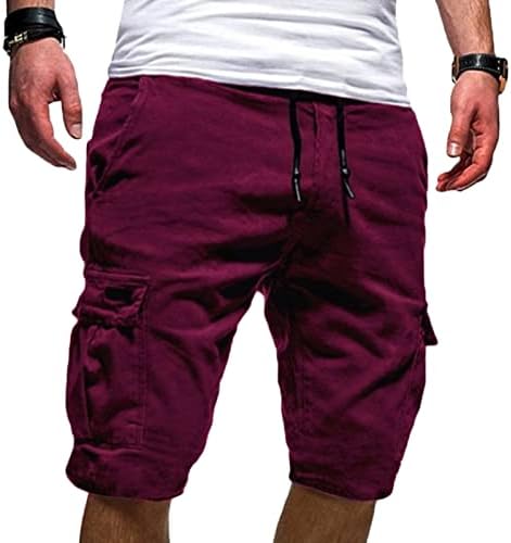 Maiyifu-GJ גברים מותניים אלסטיים מכנסיים קצרים מרובי כיסים רופפים מתאימים חיצוניים חיצוניים משקל