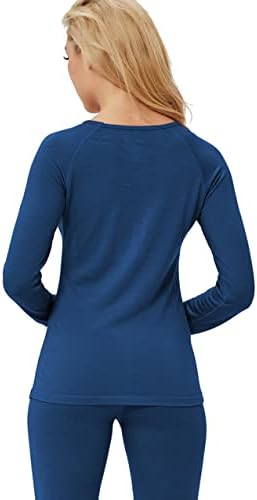 איגואנה מרינו צמר שכבת בסיס שכבת - תחתונים תרמיים של צמר מרינו לנשים חולצה