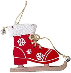 קישוטי עץ חג המולד, נעלי החלקה תליון עץ עץ עץ עץ עץ עיצוב חלון עיצוב נוח ושימושי לסביבה