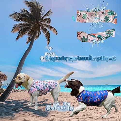 חולצות הוואי לכלבים, מרטיבות לחוויה מגניבה,חולצות רשת קיץ,חולצות קירור לכלבים,חולצת טריקו שמש יבשה מהירה לגזע
