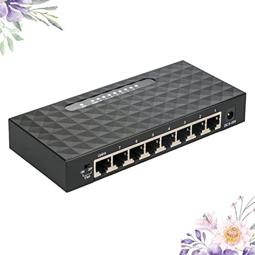 מתג Ethernet Ethernet של Mobestech מתג אתרנט 3 PCS 8 מתגי יציאה Ethernet US Black no עם מפצל VLAN