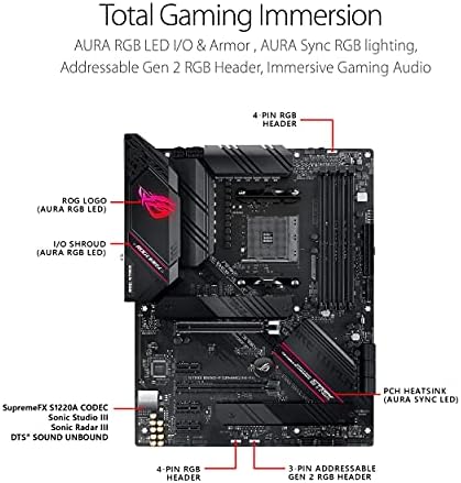 Asus Rog Strix B550-F Gaming AMD AMD Zen 3 Ryzen 5000 & 3rd Gen Ryzen ATX Gaming לוח האם