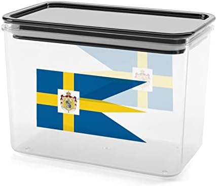 רויאל שוודי דגל אחסון קופסא פלסטיק מזון ארגונית מיכל מיכלי עם מכסה למטבח