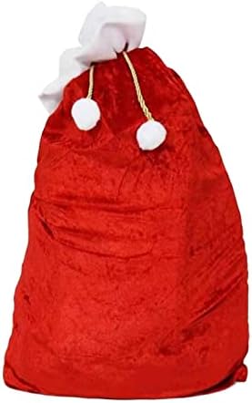 אחסון תיק, סנטה קלאוס מתנת תיק מתקפל שרוכים גדול קיבולת בהיר צבע קטיפה חג המולד סוכריות תיק עבור אירוע
