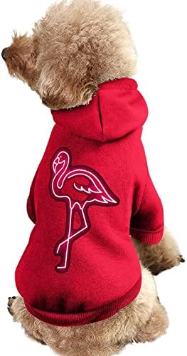 פינק פלמינגו ניאון קפוצ'ונים מחמד חיות מחמד רכים כלבים חמים רכים סוודר חיות מחמד עמיד עם כובע