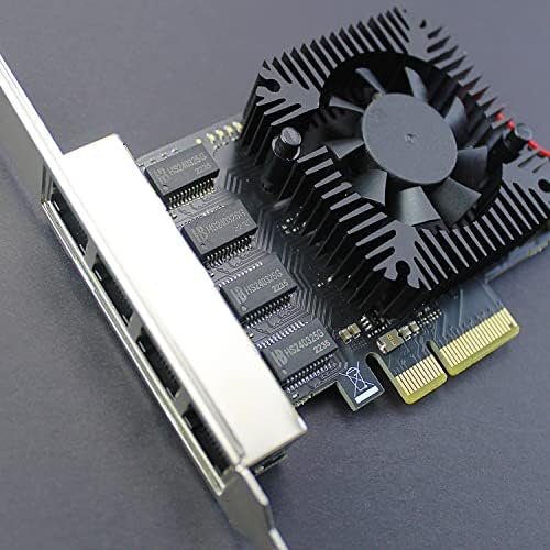 Glotrends Quad Port 2.5Gbps PCI-E NIC Ethernet כרטיס רשת למחשב, RTL8125BG CHIP, PCI-EXPRESS 2.0 X2, יציאת RJ45