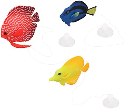 PSSOPP 3 יחידות סיליקון דגים מלאכותיים הפצת אקווריום צפה צפה דגי ליצן סימולציה של דגי דגים לאקווריום