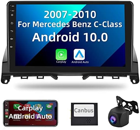 סטריאו לרכב אנדרואיד עם Carplay Android Auto אלחוטית עבור מרצדס בנץ C-Class 2007 2008 2009 2010 פודופו 9